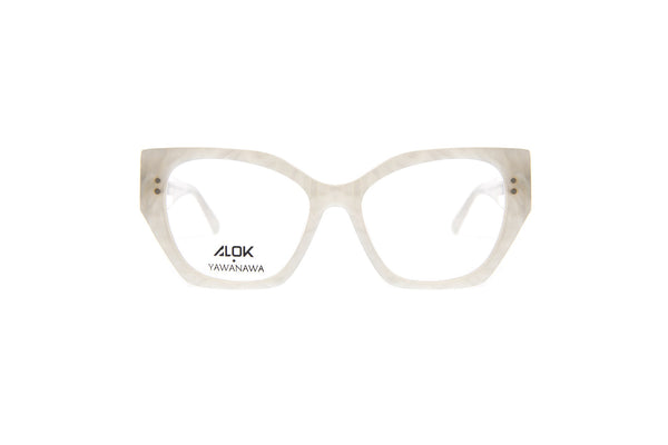 CAT EYE ACETATE WHITE